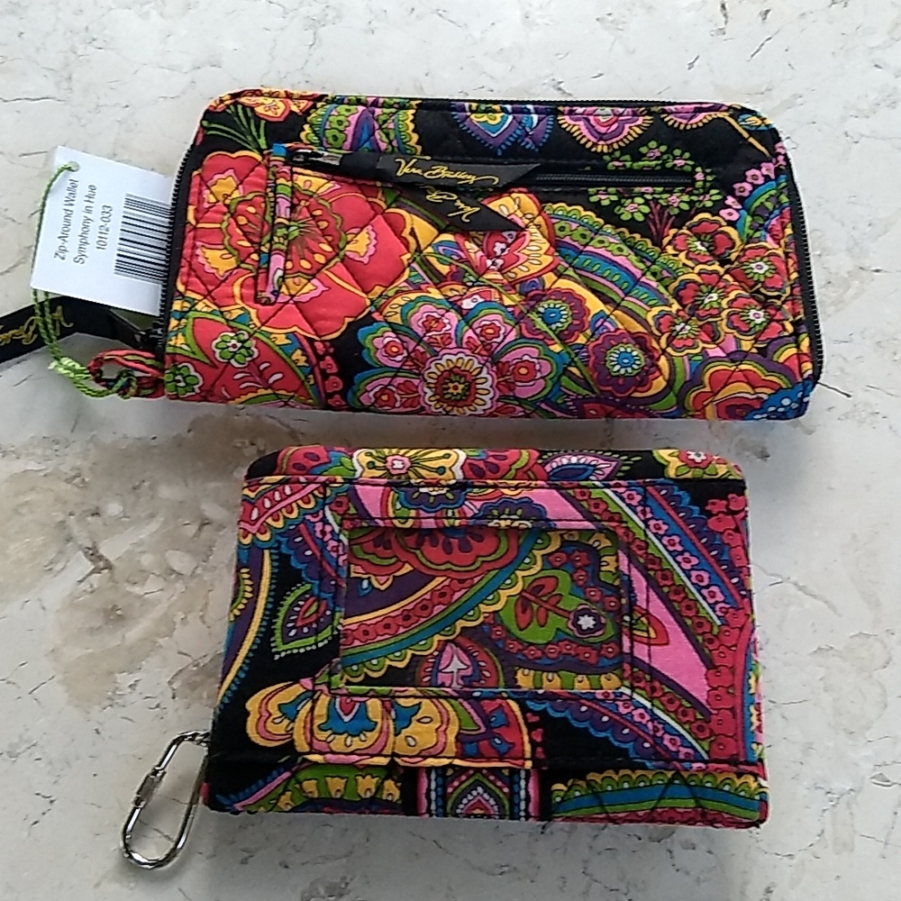 Vera Bradley Zip Around Wallet (NWT) & Small Wallet